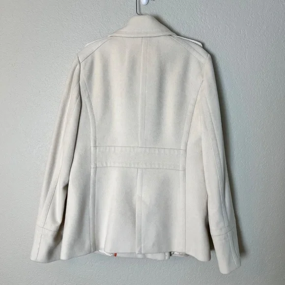 J. CREW CREAM WOOL PEA COAT - Picture 2 of 9
